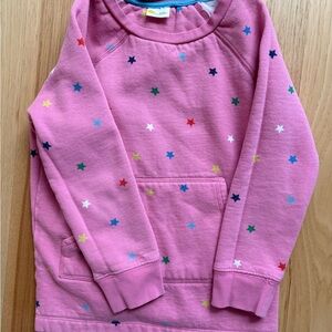 Mini Boden Pink Sweatshirt with Colorful Stars